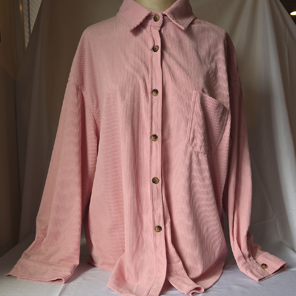 Soft Pink Corduroy Shirt
